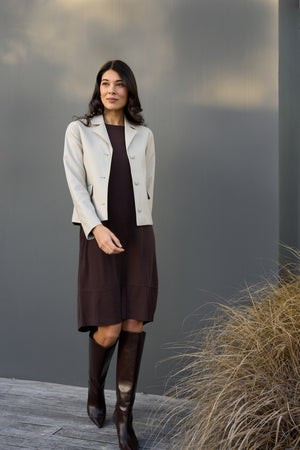 Foil Faux Real Jacket in Stone