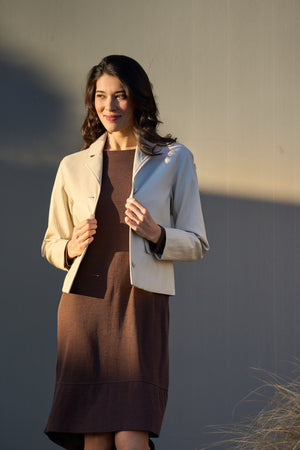 Foil Faux Real Jacket in Stone