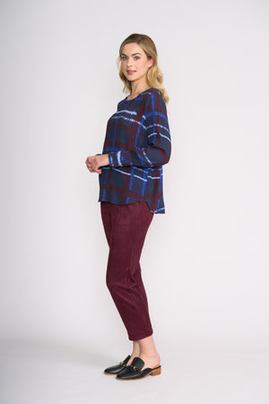 Foil Raiser Pant in Black Cherry