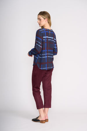 Foil Raiser Pant in Black Cherry