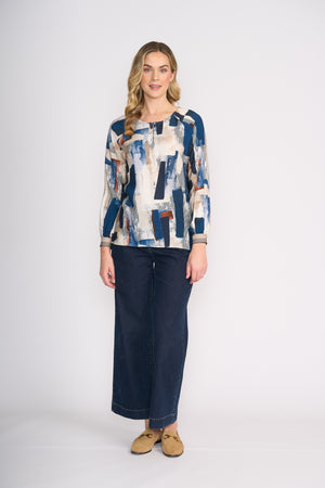 Foil Razzle Dazzle Blouse in Modern Art