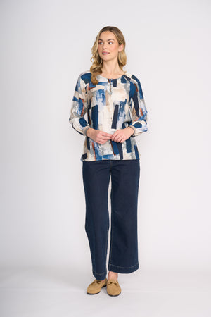 Foil Razzle Dazzle Blouse in Modern Art