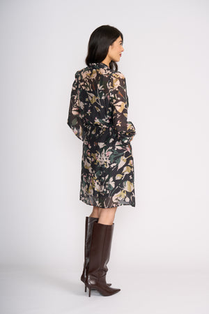 Foil Cute Pair Dress in Shadow Leaf