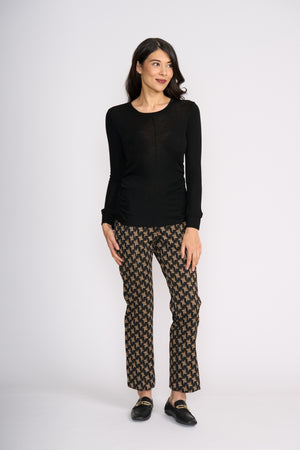 Foil Foil Double Up Top in Black
