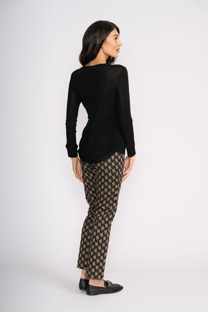 Foil Foil Double Up Top in Black