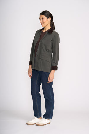 Foil Hidden Treasures Jacket in Dark Sage