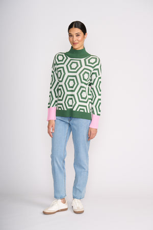 Foil Next Level Sweater in Sage Hex
