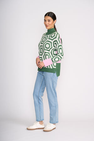 Foil Next Level Sweater in Sage Hex