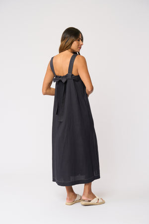 Foil Sew In To You Dress in Dark Gunsmoke
