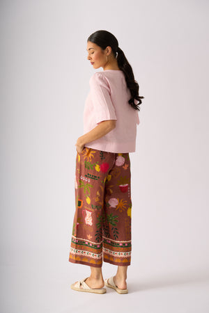 Foil Tux Top in Pale Pink