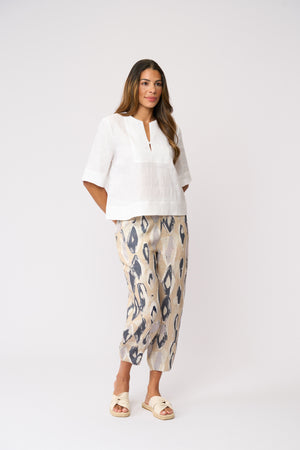 Foil Tux Top in White