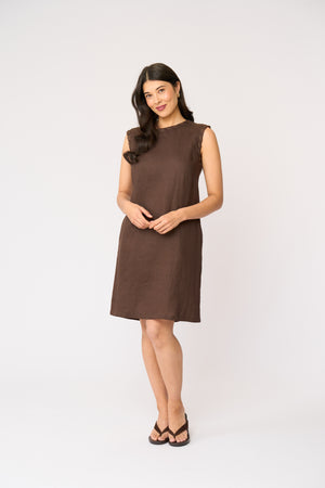 Foil Braidy Bunch Dress in Cocoa