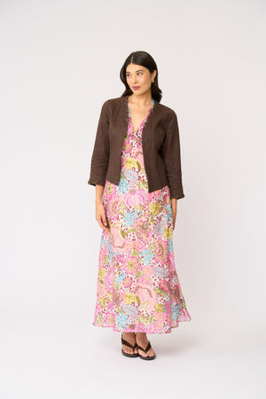 Foil Braidy Bunch Jacket in Cocoa