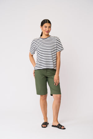 Foil On The Side Tee in Breton Stripe