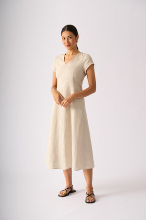 Foil Folk Yeah Dress in String
