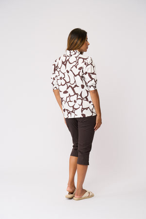 Foil Gemini Trapeze Pant in Sable