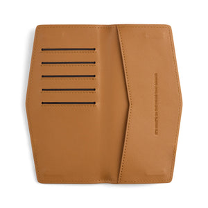 FOX and LEO Swallet Slimline Wallet in Tan