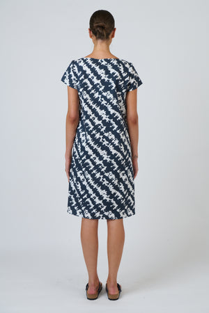 Naturals by O & J Cap Sleeve Dress in Puzzled