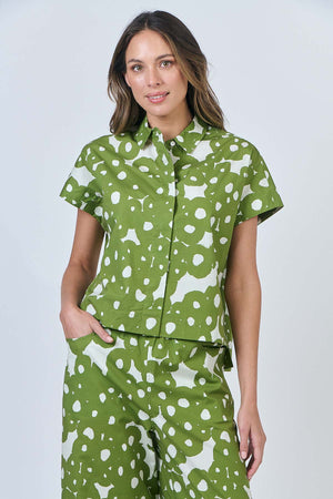 Naturals by O & J Shirt in Moss Barnacles