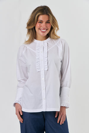Naturals by O & J Button Through Shirt in White