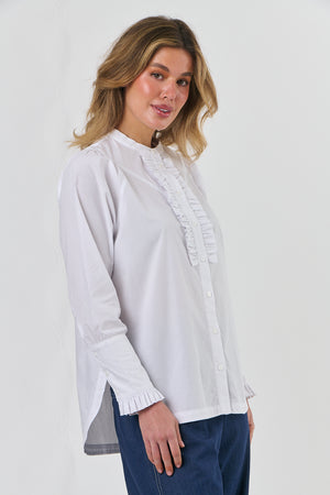 Naturals by O & J Button Through Shirt in White