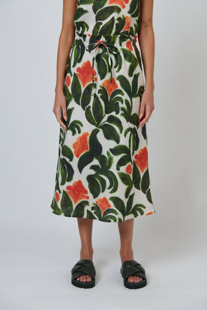 Naturals by O & J L Middi Linen Skirt in Tuileries