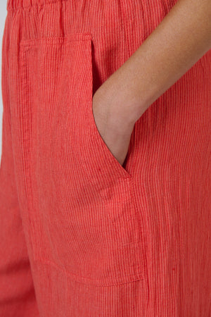 Naturals by O & J Linen Pant in Sunset Stripe