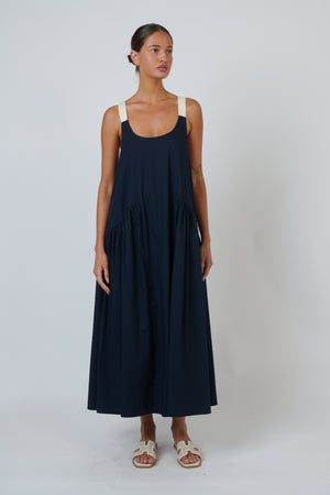 Naturals by O & Contrast Strap Maxi in Ink Blue