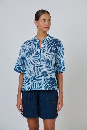 Naturals by O & J Cotton Top in Palmier