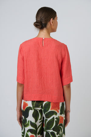 Naturals by O & J Linen Top in Sunset Strip