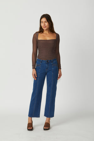 New London Jean Holborn Wide Leg Full Length Jean in Denim