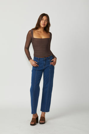 New London Jean Holborn Wide Leg Full Length Jean in Denim