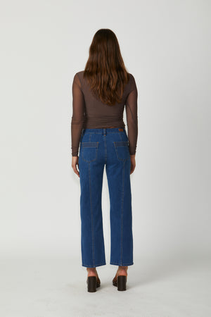 New London Jean Holborn Wide Leg Full Length Jean in Denim