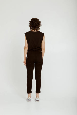 New London Pull On Hope Jogger Stretch Cotton in Black