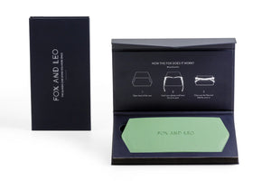 FOX and LEO Slimline Glasses Case in Sage