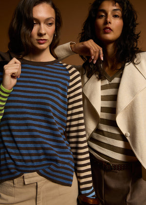 LD&CO Knitwear Collared Milano Jacket in Macadamia