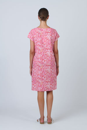 Namastai Easy Shift Dress in Rose Souk