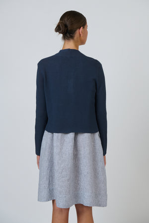 Naturals by O & J Ribbed Knit Cardigan in Gunsmoke