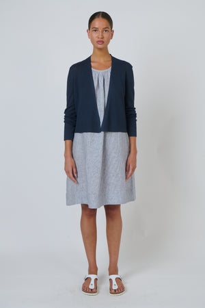 Naturals by O & J Ribbed Knit Cardigan in Gunsmoke