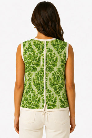 JJ Sisters Elodie Viscose Top in Botanical Green