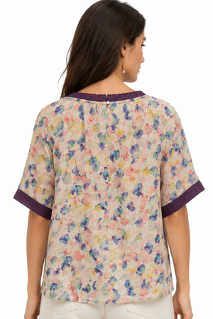 JJ Sisters Petal Viscose Top in Purple