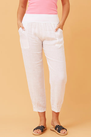 Bottega Moda Pant in White