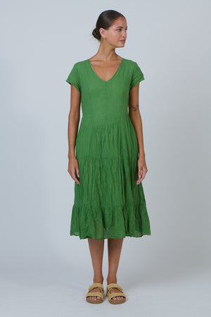 Namastai Tiered Midi Dress in Meadow