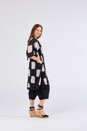 Au Hasard D'un Voyage Shirtmaker Dress in Stone Block Art