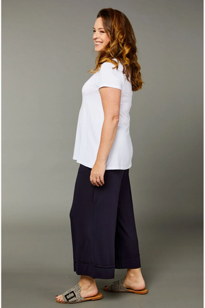 Tani Swing Short Sleeve Tee Top Plain Colours