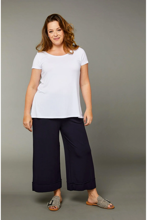 Tani Swing Short Sleeve Tee Top Plain Colours