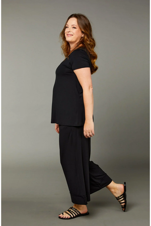 Tani Swing Short Sleeve Tee Top Plain Colours