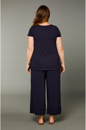 Tani Swing Short Sleeve Tee Top Plain Colours