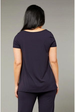 Tani Swing Short Sleeve Tee Top Plain Colours
