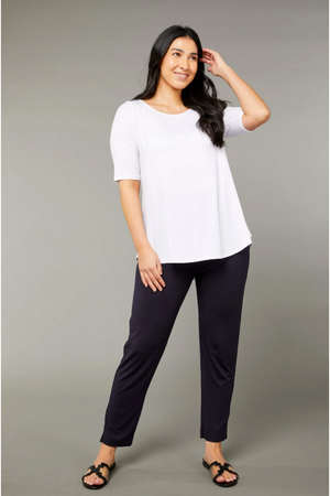 Tani Elbow sleeve swing top in plain colours